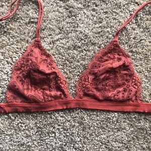 Urban Outfitters Rust Lacey Bralette (wireless)